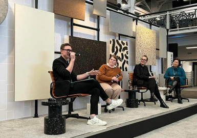 Maria Cheung and James Halliday speak at Workspace Design Show