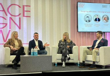 Tim Gledstone speaks at Surface Design Show
